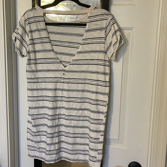 NWOT Billabong Striped Shirt Mini Dress ~ Medium - Picture 3 of 4